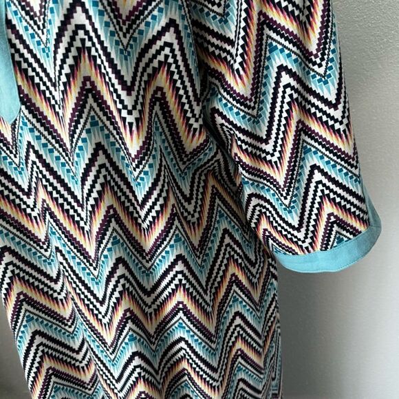 Jaclyn Smith Pullover Dress Zig Zag Colorful SZ XL - Picture 11 of 15